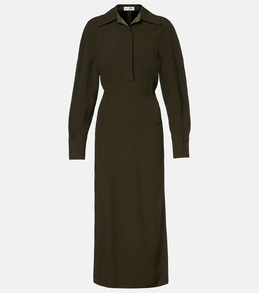 victoria beckham asymmetric midi dress