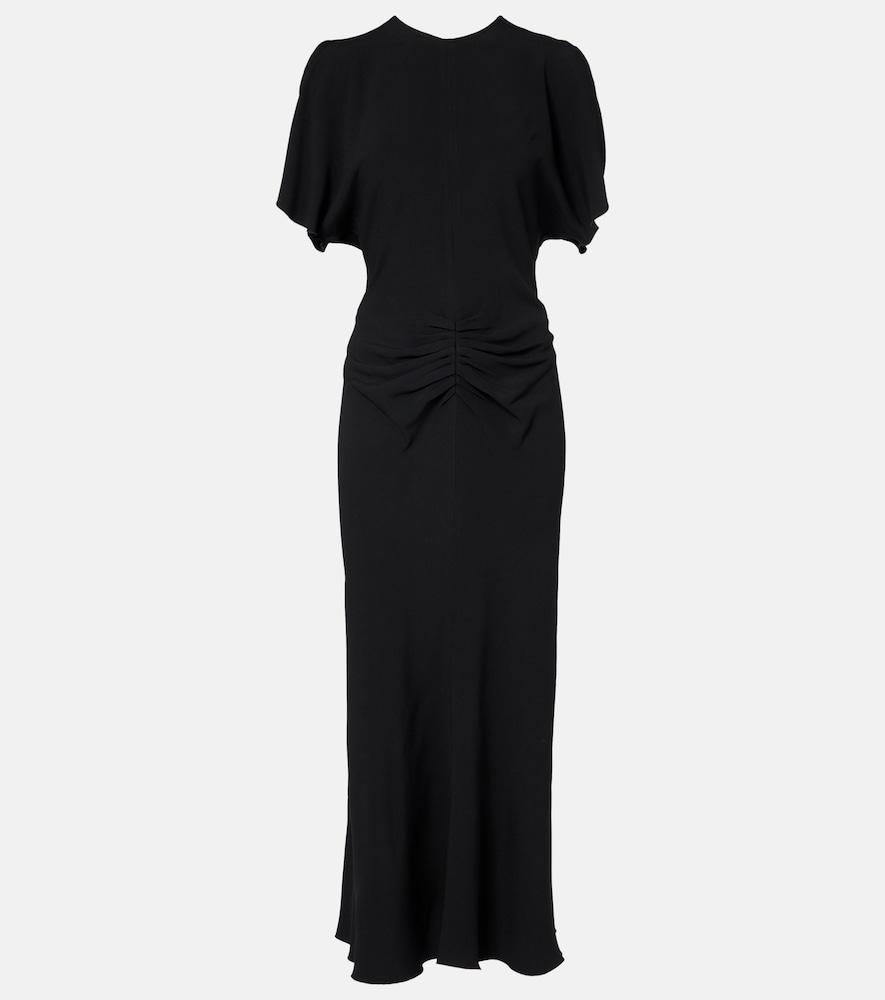 victoria beckham crêpe midi dress