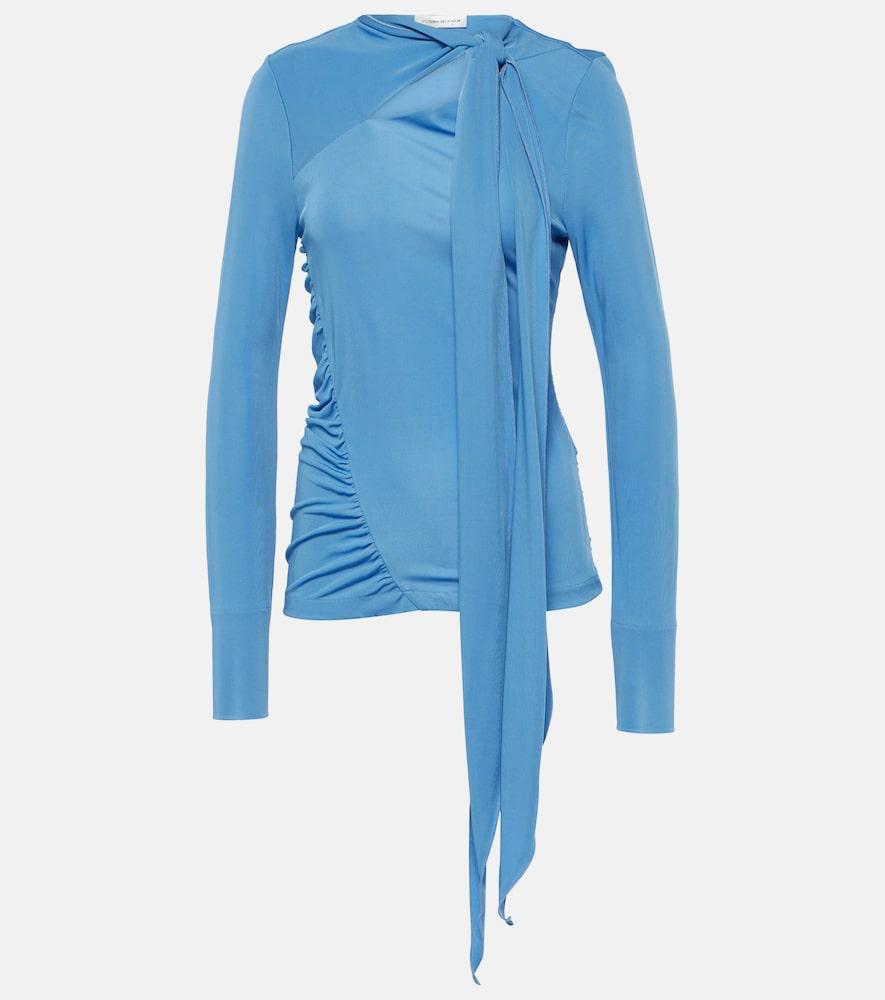 victoria beckham tie-detail top