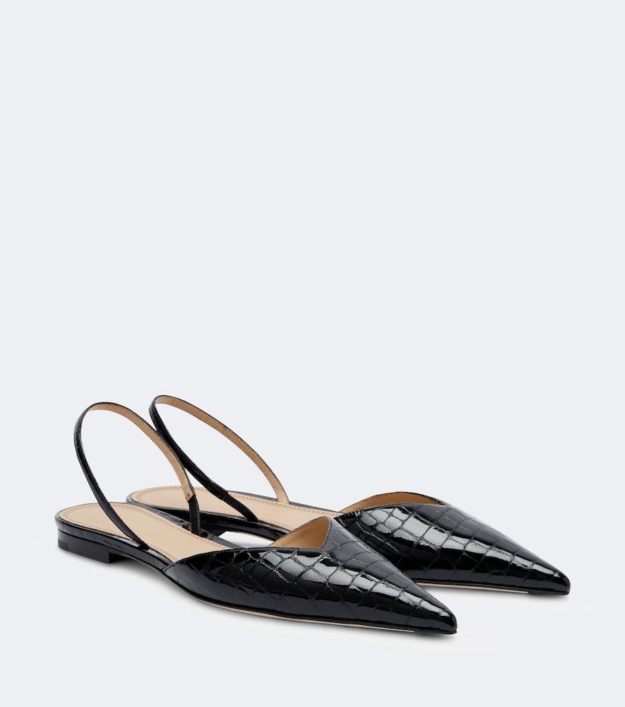 victoria beckham victoria leather slingback flats