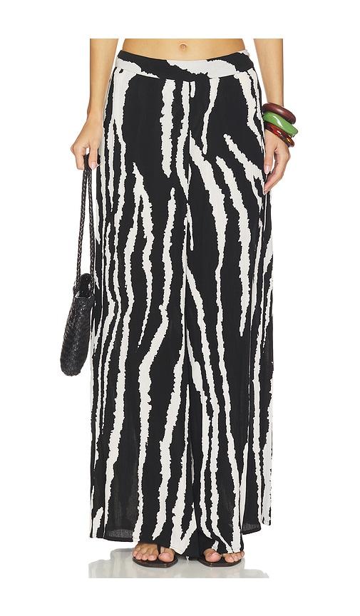 villa fresca serena pant in black,white. - size m (also in s, xs)