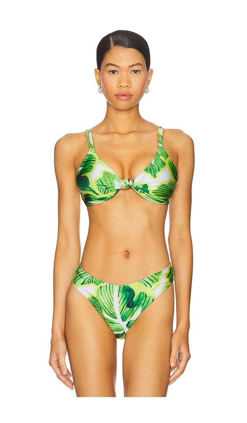 villa fresca vista bikini top in green. - size s (also in xs)