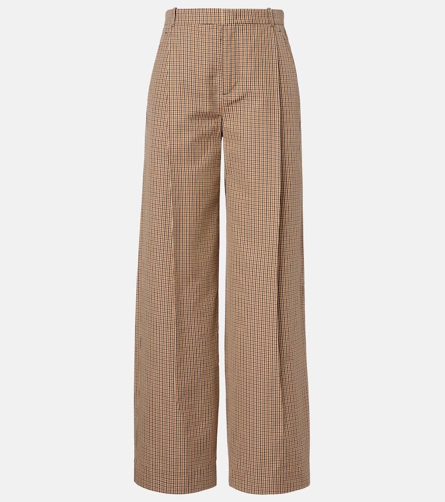 vince camille cotton-blend wide-leg pants