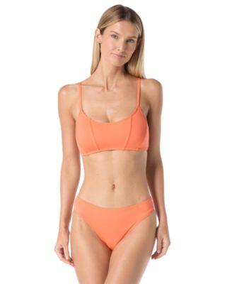 vince camuto womens corset bralette top solid moderate coverage bikini bottoms