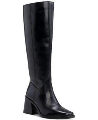 vince camuto womens sangeti snip toe block heel knee high boots regular narrow calf wide extra wide calf