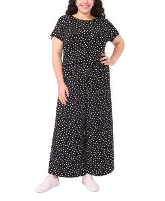 vince camuto womens short sleeve with back keyhole pull on wide leg pant
