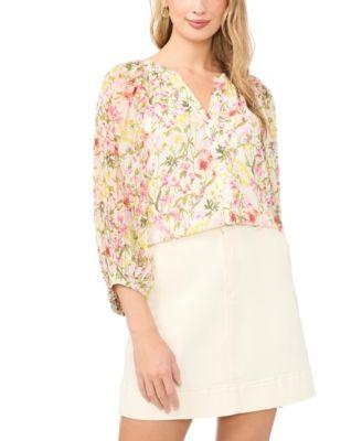 vince camuto womens v neck blouse