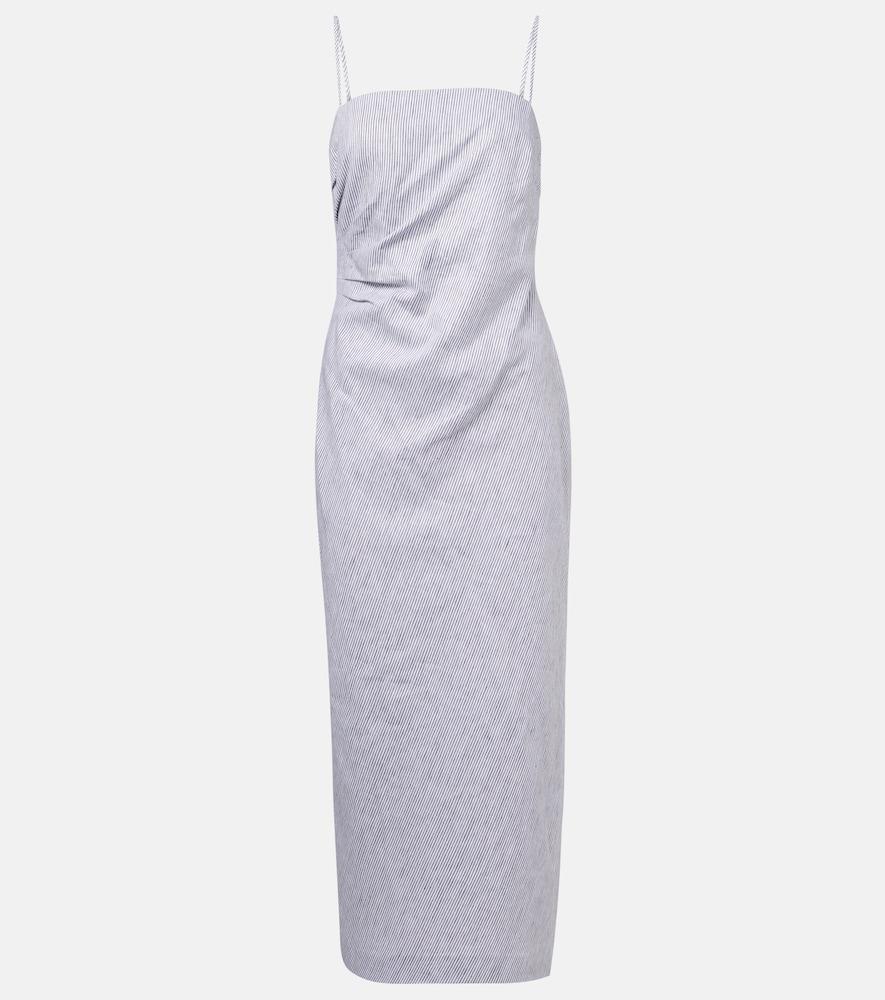 vince cotton and linen midi dress