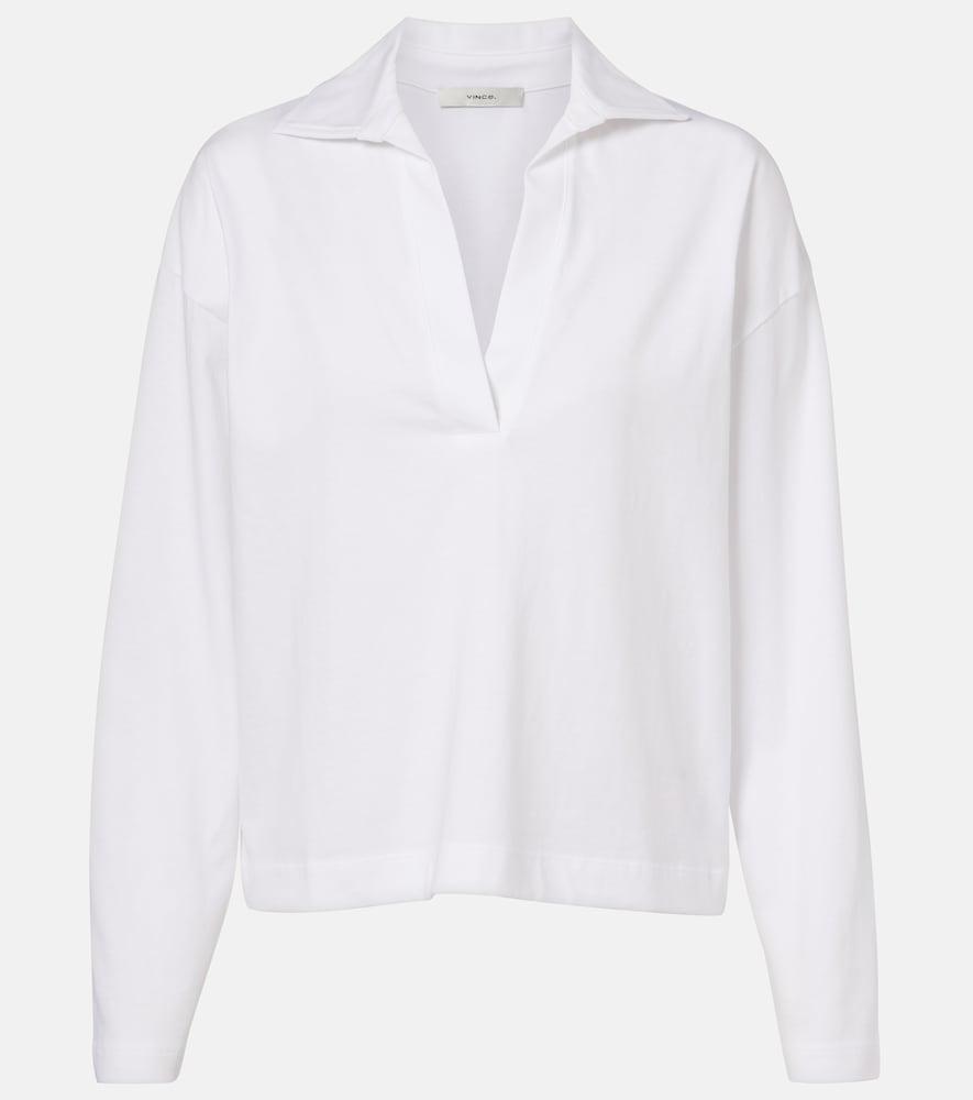 vince cotton polo shirt