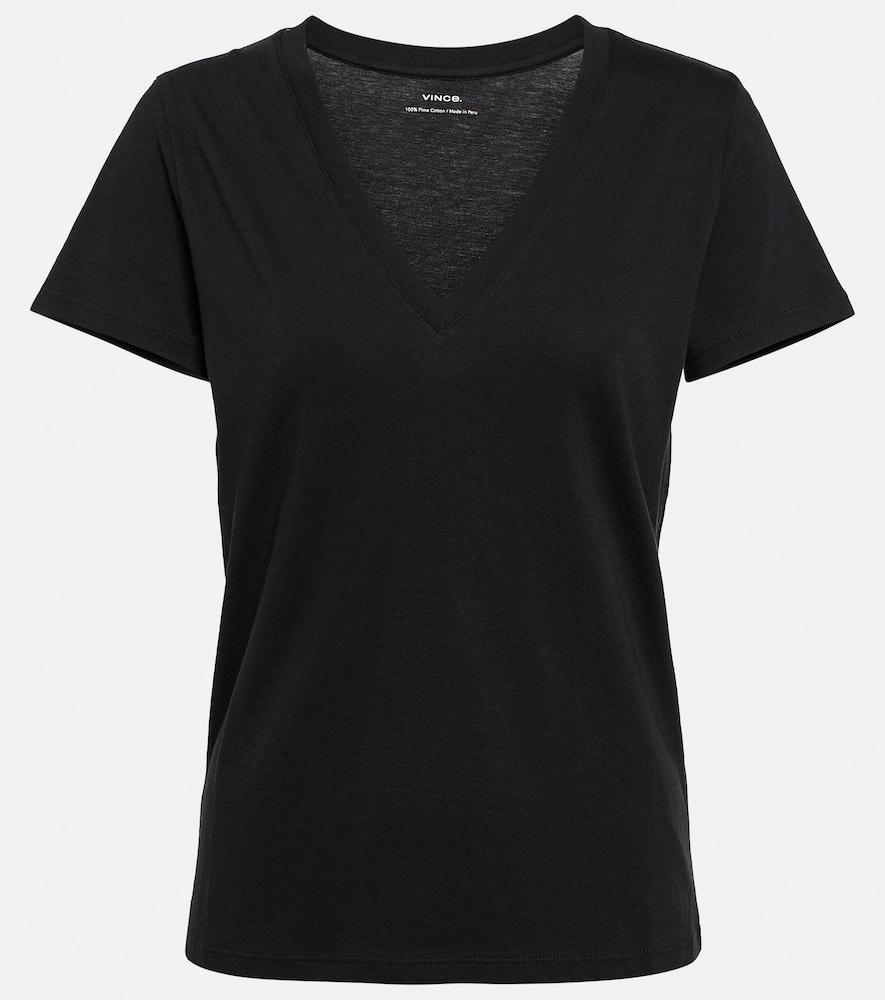 vince cotton v-neck t-shirt