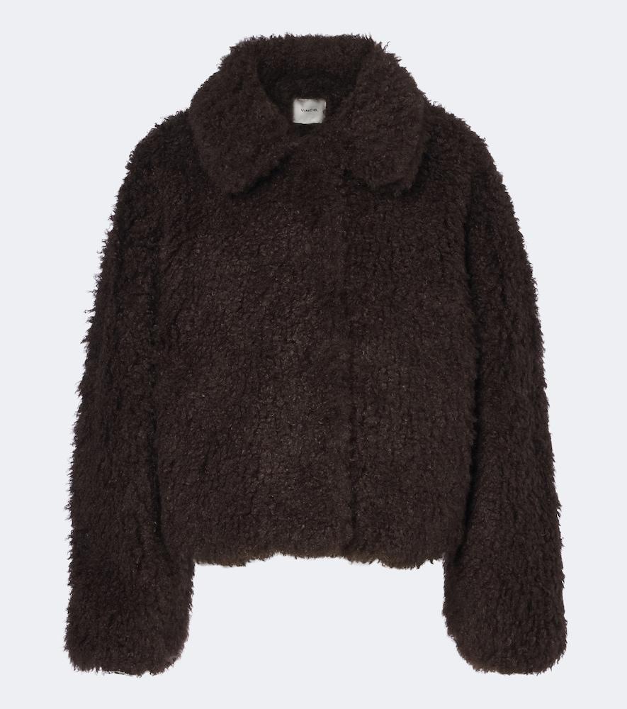 vince cropped bouclé blouson jacket