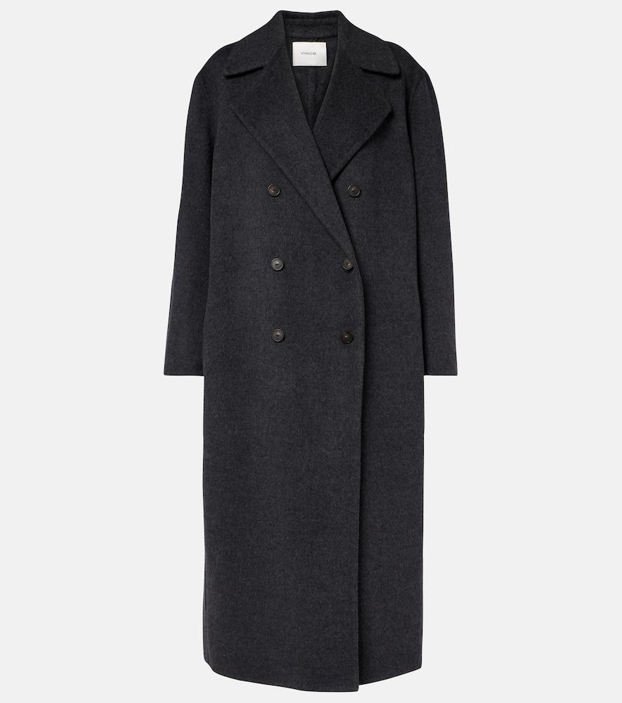vince double-breasted wool-blend coat