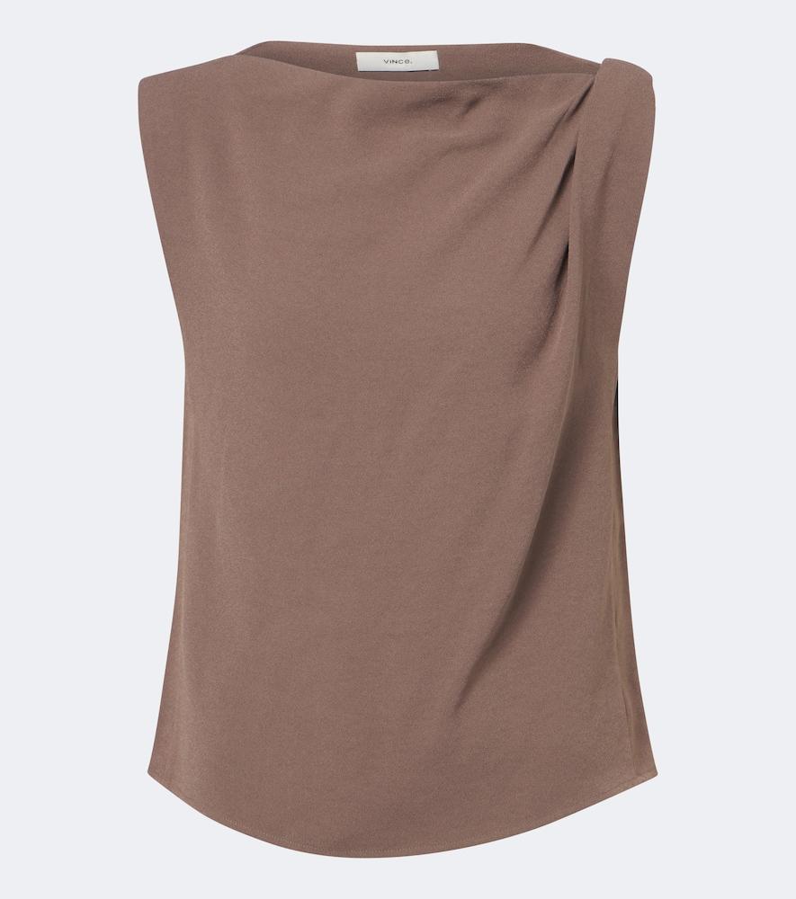 vince draped crêpe top