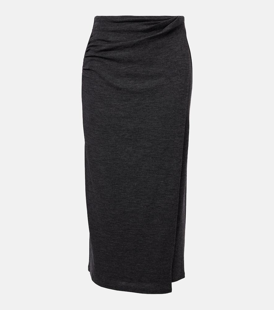 vince draped midi skirt