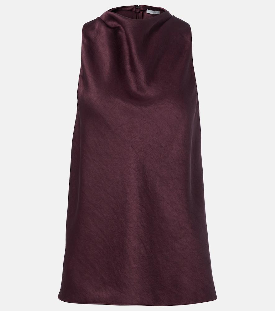 vince draped satin top