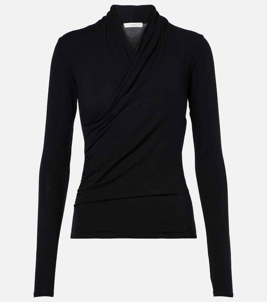 vince fixed wrap top