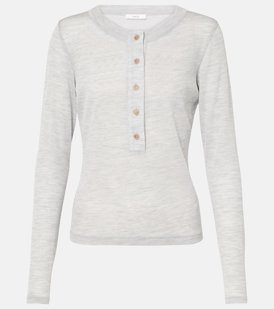 vince henley wool top