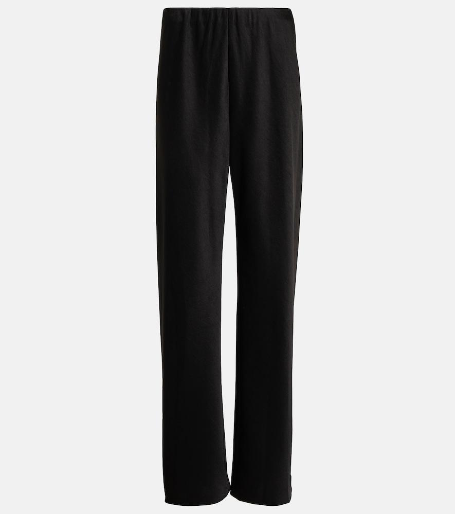 vince high-rise satin straight pants