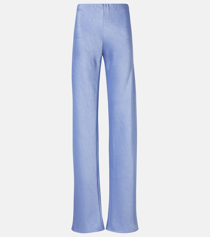 vince high-rise satin wide-leg pants