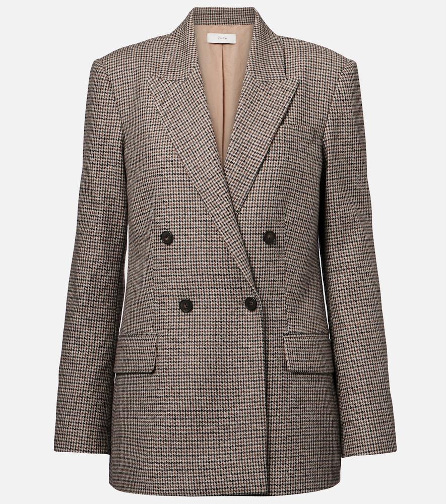 vince houndstooth blazer