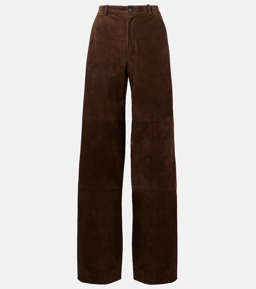 vince leather straight pants