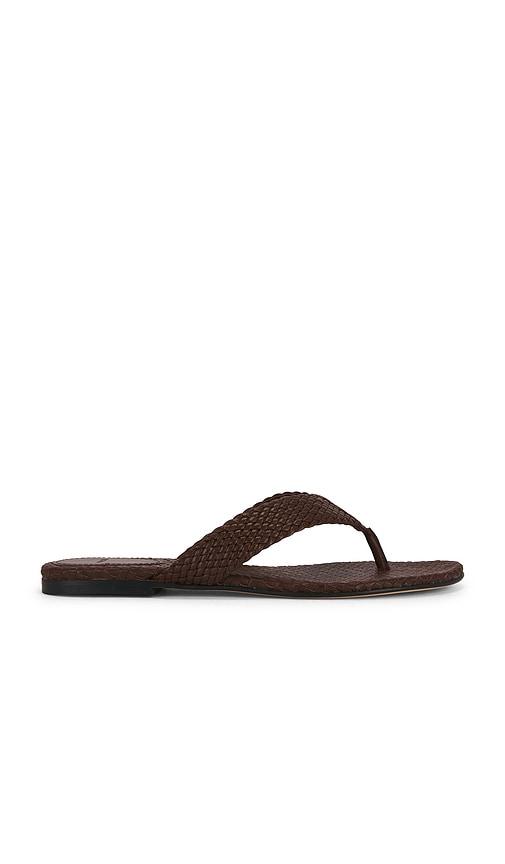 vince lotus sandal in brown. - size 7 (also in 7.5, 8, 8.5)