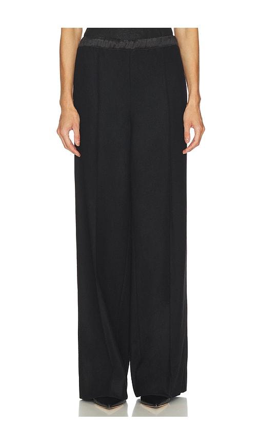 vince mid rise satin combo pull on pant in black. - size s (also in xs)