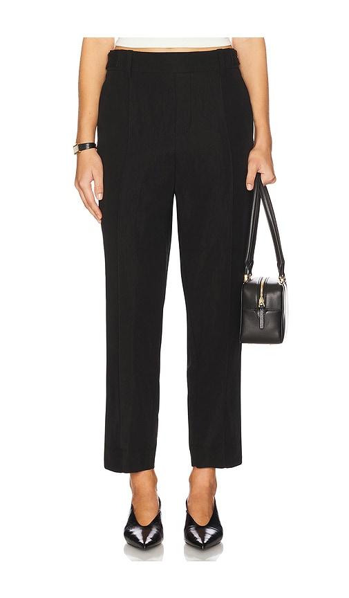 vince mid rise utility tab easy pull on pant in black. - size m (also in xxs, xs)