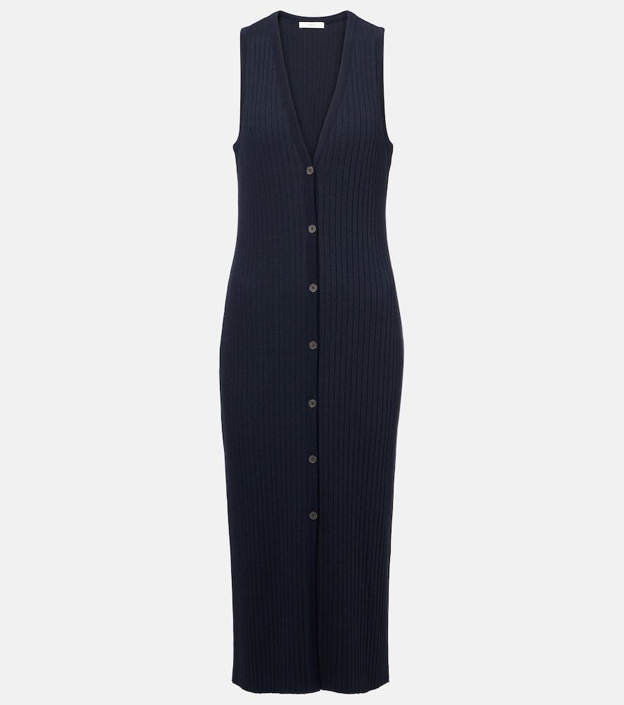 vince ribbed-knit midi dress