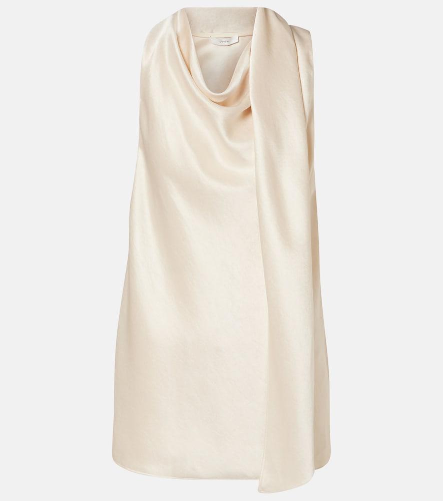 vince scarf-detail satin top