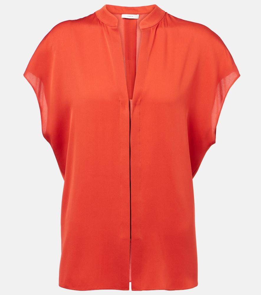 vince silk-blend blouse