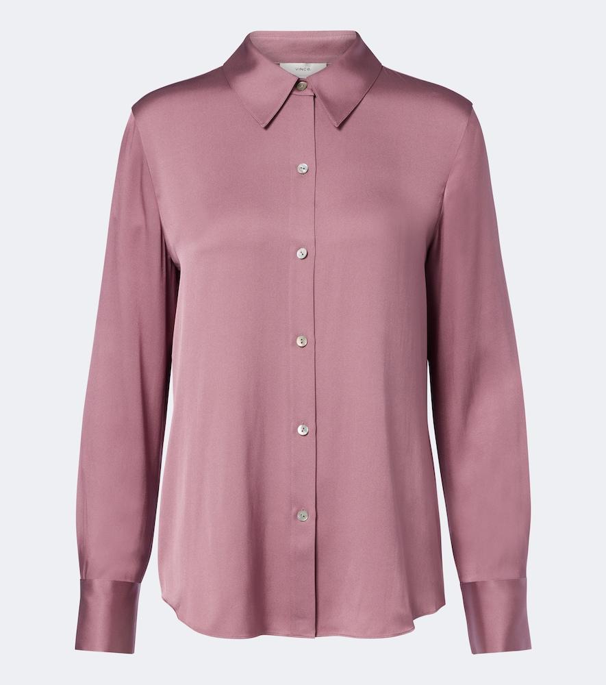 vince silk-blend shirt