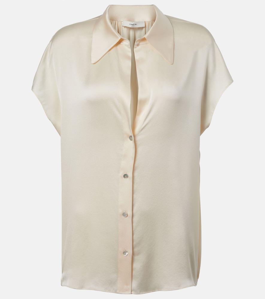 vince silk satin blouse