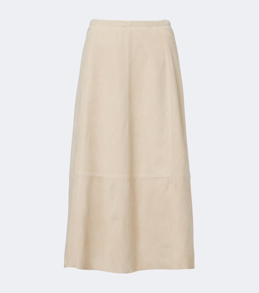 vince suede midi skirt