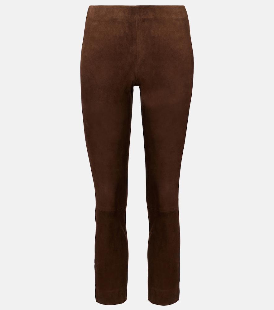 vince suede slim pants