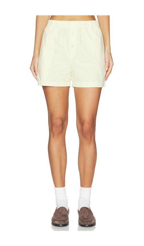 vir vita isla poplin short in yellow. - size l (also in xs, s, m, xl)