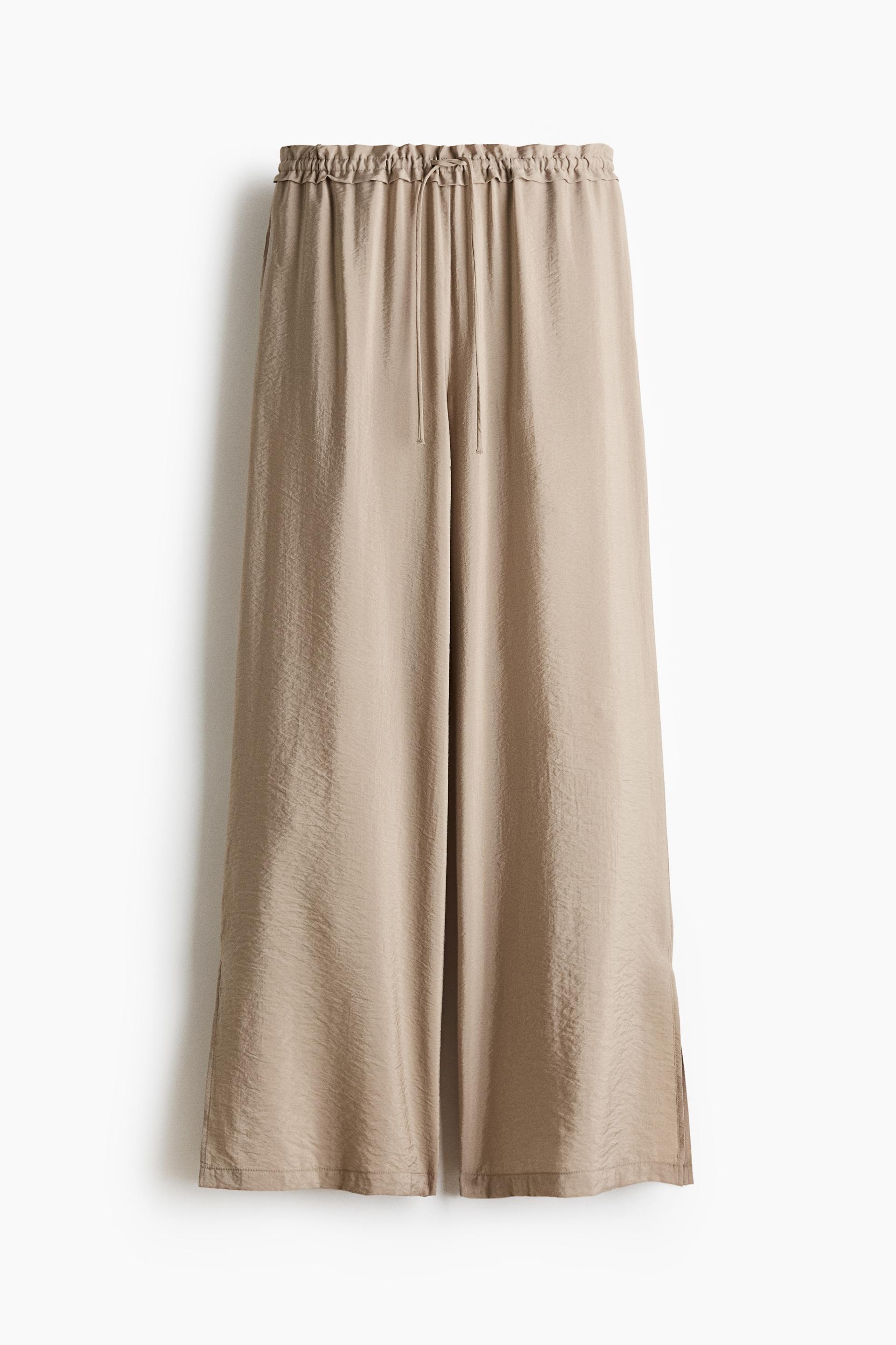 viscose-blend drawstring pants