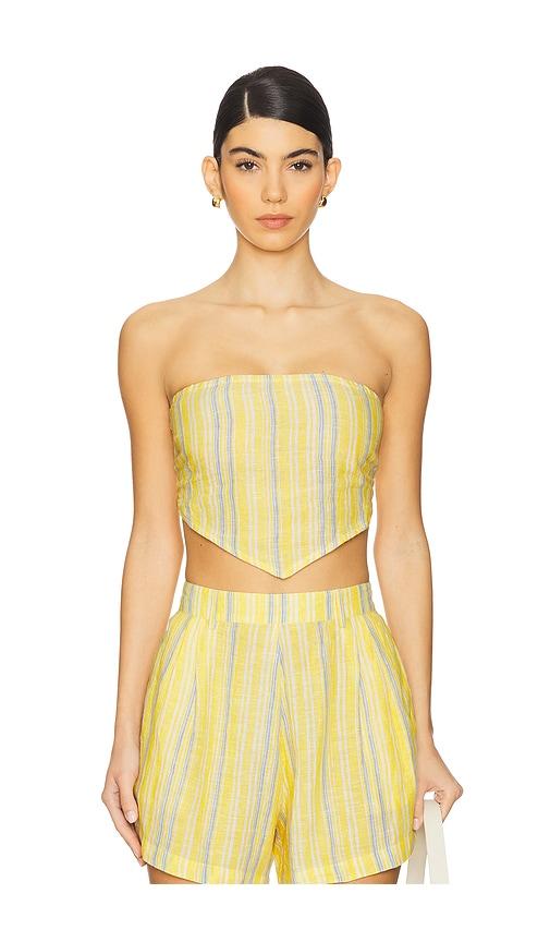 vitamin a joni scarf top in yellow. - size l (also in m, s)