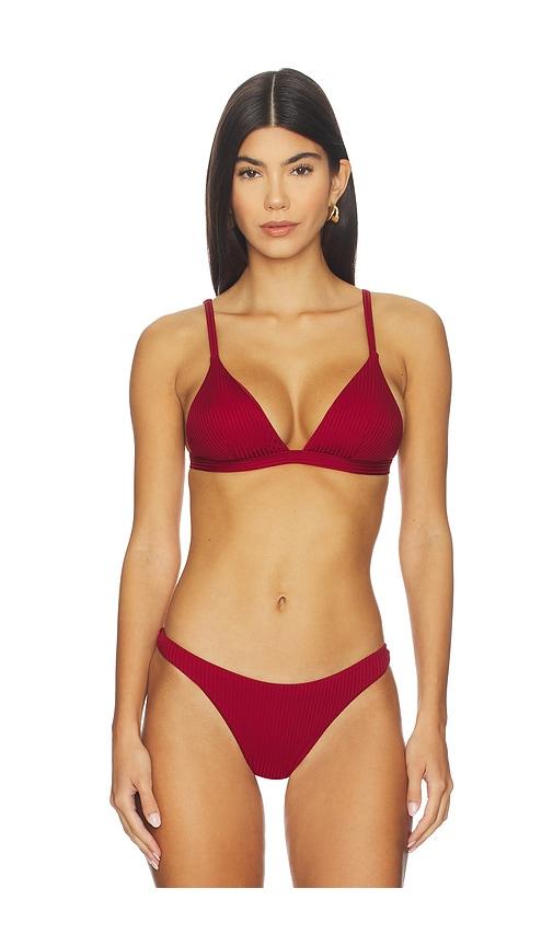 vitamin a moss bikini top in brown. - size l (also in m)