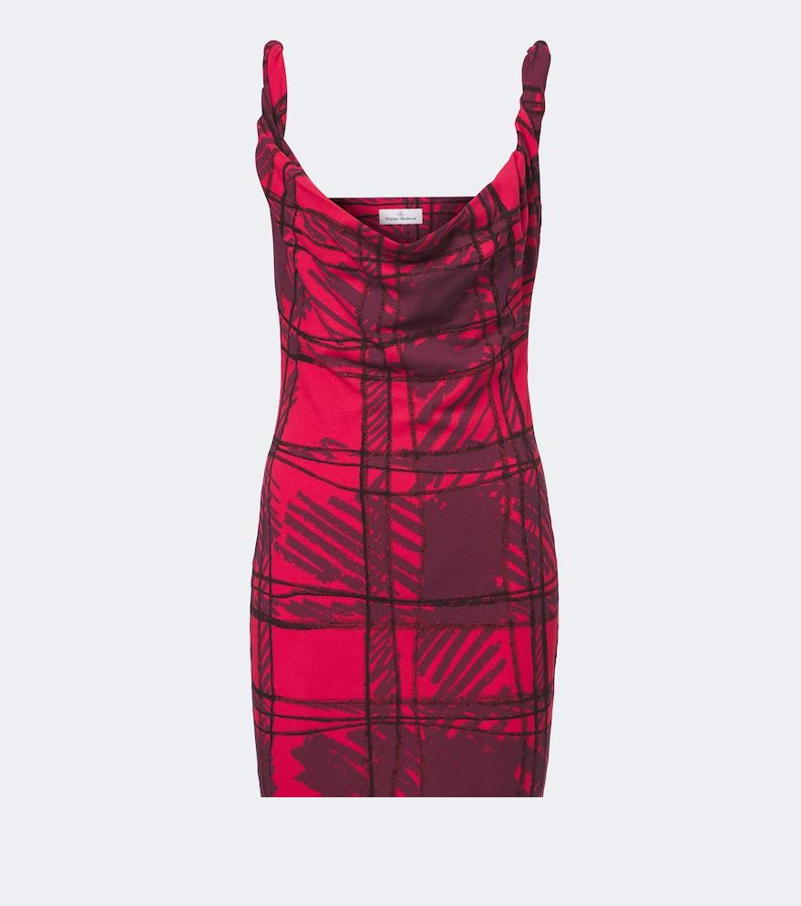 vivienne westwood anna draped printed cotton minidress
