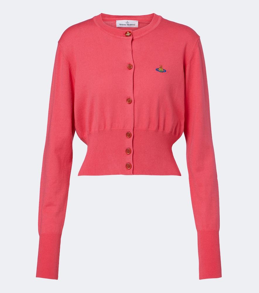 vivienne westwood bea cropped cotton and cashmere cardigan