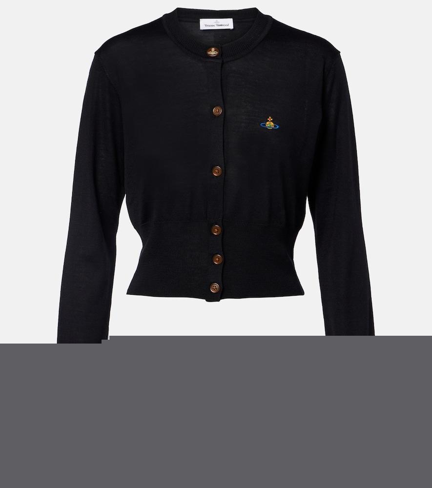 vivienne westwood bea cropped wool and silk cardigan