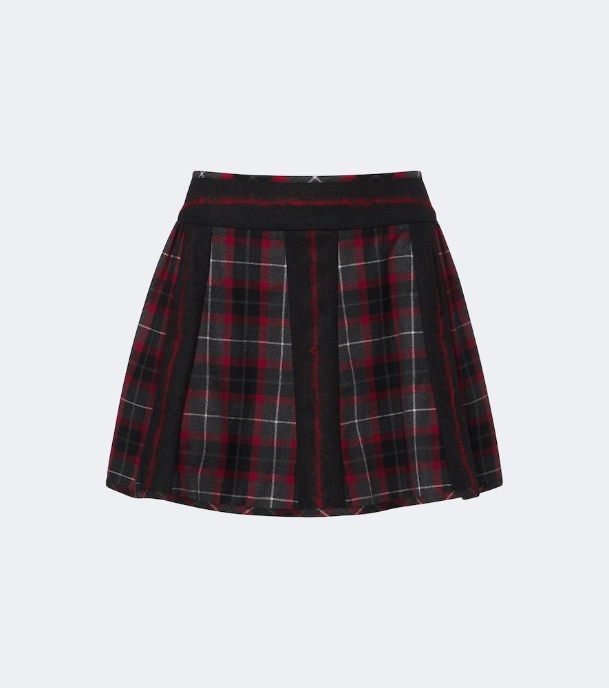 vivienne westwood bell tartan wool miniskirt