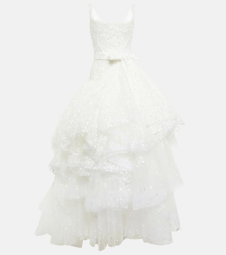 vivienne westwood bridal princess embroidered gown
