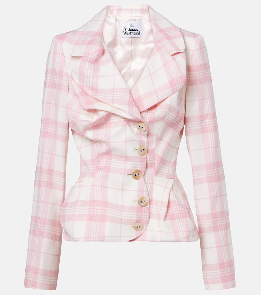 vivienne westwood checked wool-blend blazer