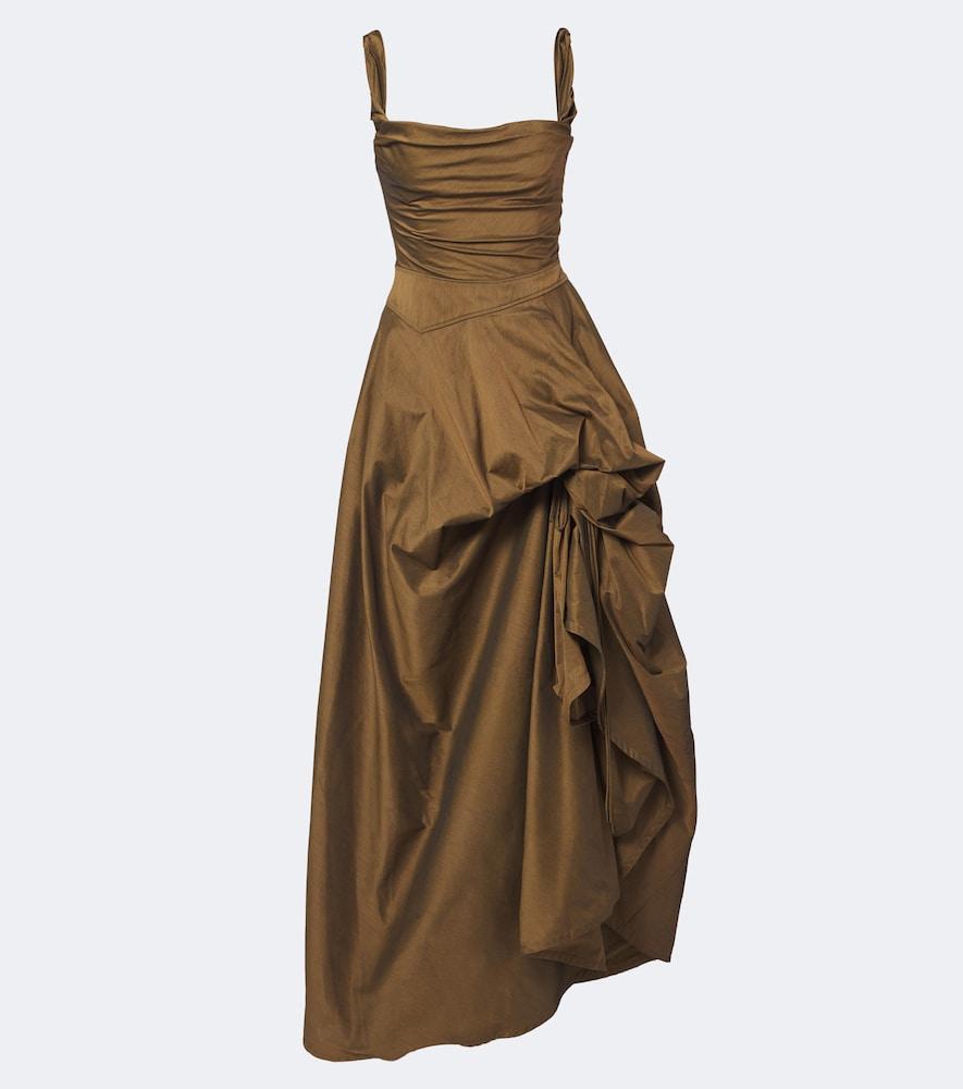 vivienne westwood chichi draped cotton-blend bustier dress