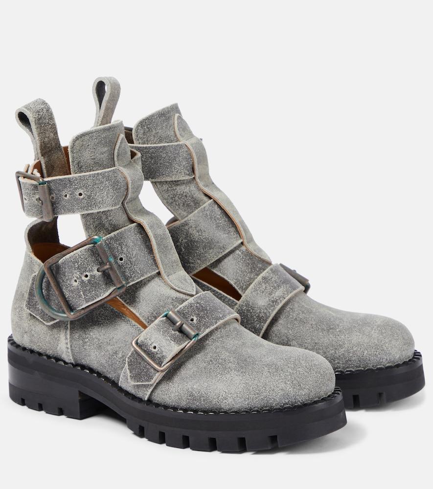 vivienne westwood cut-out leather ankle boots