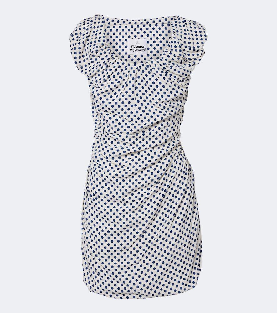 vivienne westwood ginnie amber draped polka-dot minidress