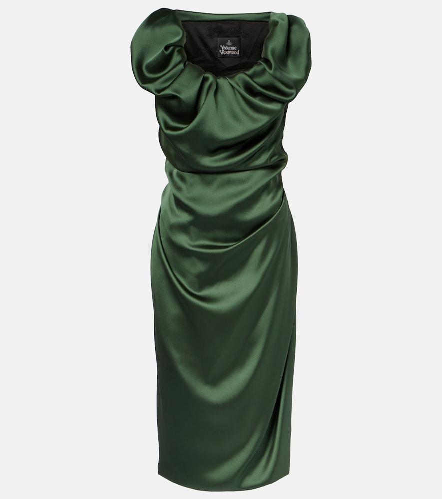 vivienne westwood ginnie amber ruched midi dress