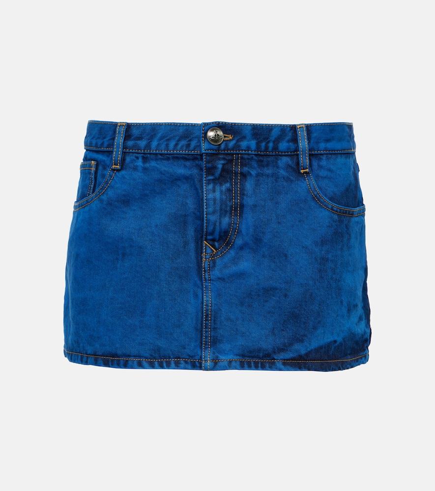 vivienne westwood low-rise denim miniskirt